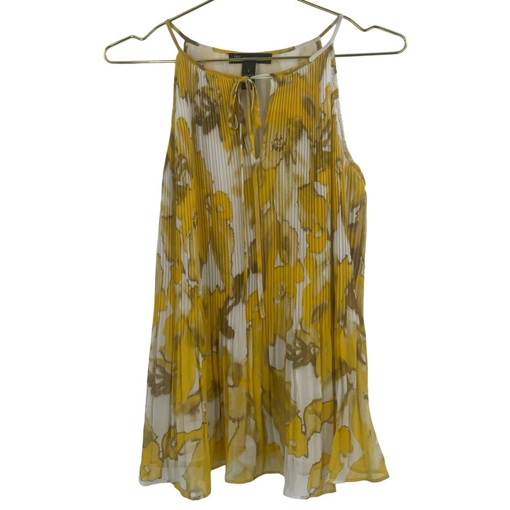 INC International Concepts Yellow and White Floral Blouse